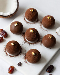 Luxury Vegan Chocolate Truffle Collection with Coconut Cream - Plant-Based Dessert