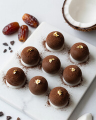 Luxury Vegan Chocolate Truffle Collection with Coconut Cream - Plant-Based Dessert