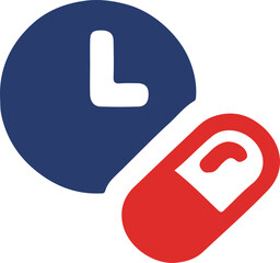 Long acting medication dosage symbol
