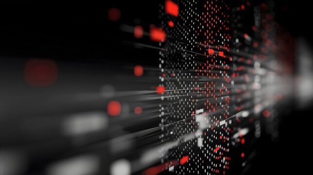 Abstract AI Data Stream Background with Digital Particles for Cybersecurity, Technology, Big Data and Futuristic Network Concepts