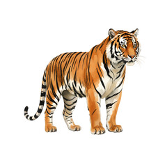 Obraz premium Sumatran tiger (a protected species)