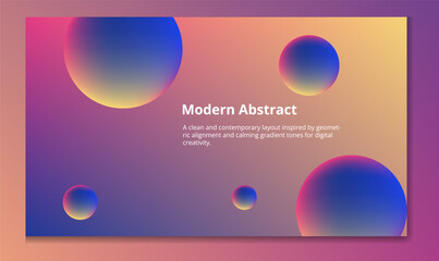 Vibrant abstract presentation background featuring colorful glowing spheres set against a soft gradient backdrop
