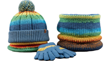 colorful scarf on white background