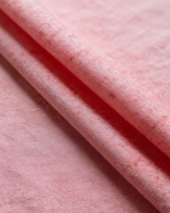 Natural Pink and Red Plant-Dyed Linen Fabric Texture - Sustainable Eco Fashion Material