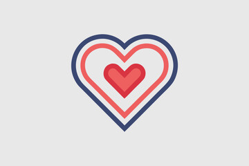 single heart icon vertical symmetry
