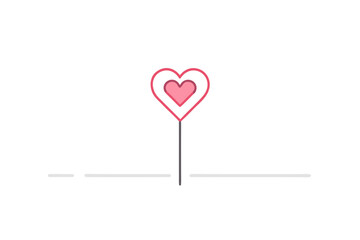 vertical divider line with heart icon