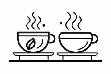 hot drink cup icon neutral style