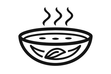 vegetable soup bowl icon half oval