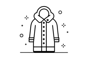 premium winter coat icon