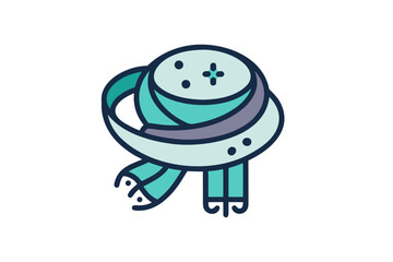 wrapped neck scarf icon