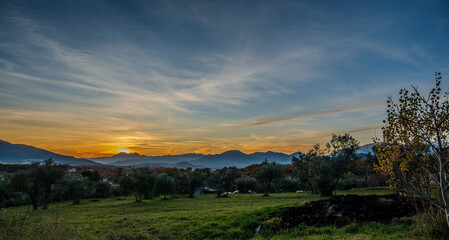 Sunset, especially in some Italian locations, such as Molise and the province of Isernia, is a magical moment that fills the heart with joy and serenity