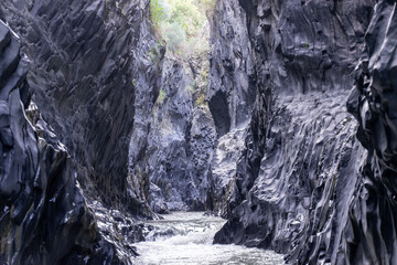 Alcantara Gorges - The canyon of eastern Sicily - Italy