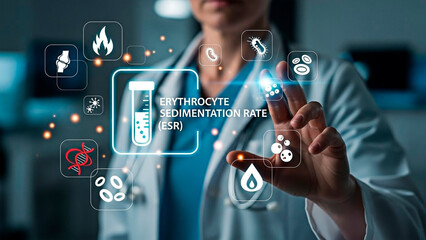 A doctor interacting with ESR medical technology