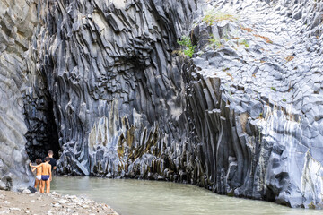 Alcantara Gorges - The canyon of eastern Sicily - Italy