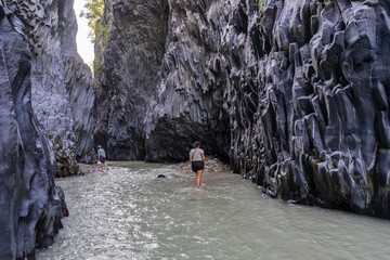 Alcantara Gorges - The canyon of eastern Sicily - Italy
