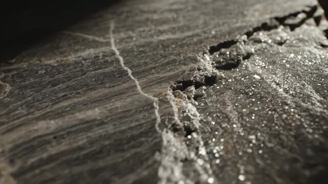 Closeup of cracked textured surface