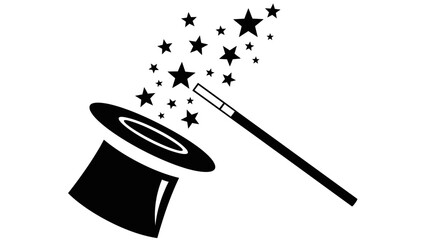 vector illustration of a magic wand icon © JUTHI