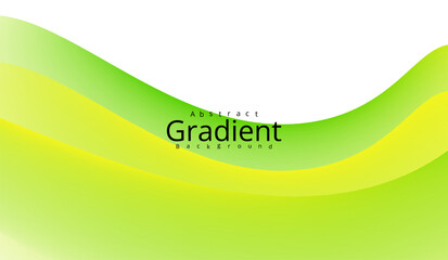 Vibrant green and yellow abstract layered wave background offers smooth modern design space for text insertion