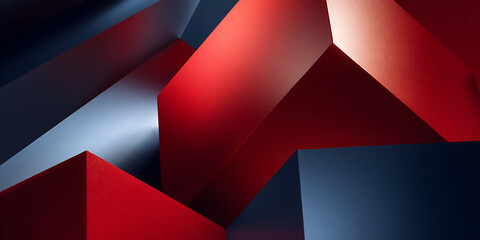 Dynamic Abstract Geometry with Red and Blue