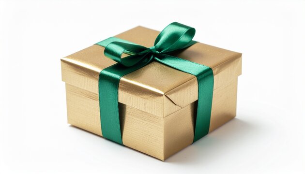 Golden gift box, a bright, cherished symbol of special giving