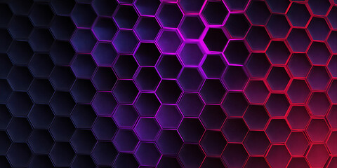 Glowing Hexagon Gradient Background