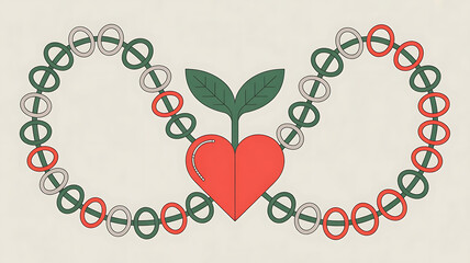 red heart on a black background