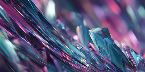 Vibrant Prismatic Abstract with Crystal Shards