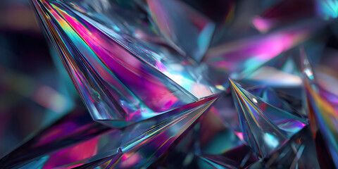 Abstract Iridescent Prismatic Background