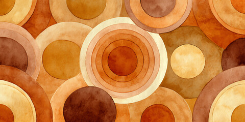 Abstract Watercolor Circles Pattern