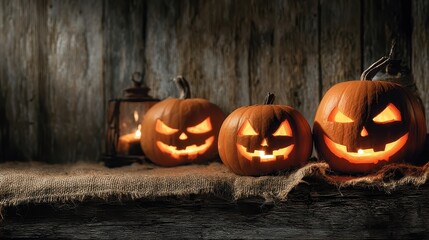 halloween background with pumpkins