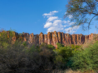 Panorama of the Waterberg rock formation.