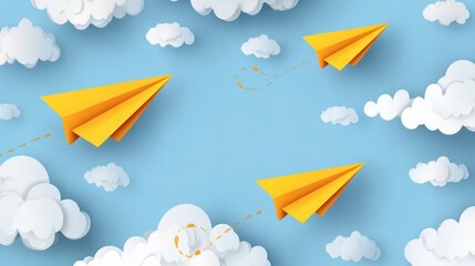 School or children blue sky cloudy background