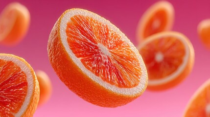 orange slices in water with bubbles