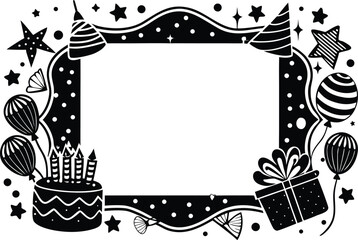 frame with flowers and butterflies