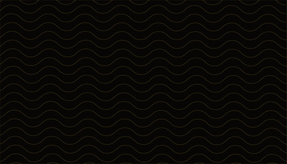 Minimalist Black and Gold Wavy Line Pattern Background