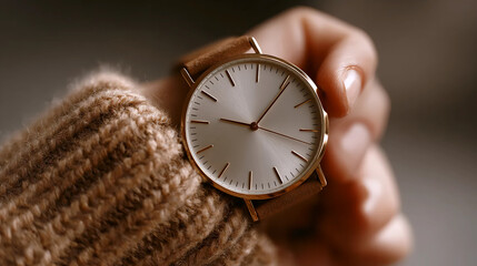 Luxury Timepiece Detail, Classic Watch Design, Precision Craftsmanship Focus
