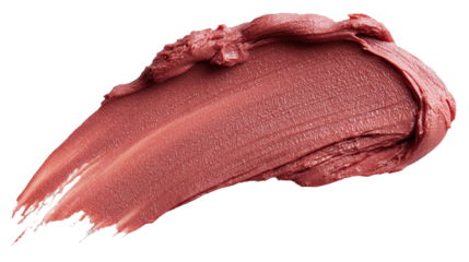 Deep plum cream blush swatch, rich and creamy with soft sheen, isolated on white background. Transparent background