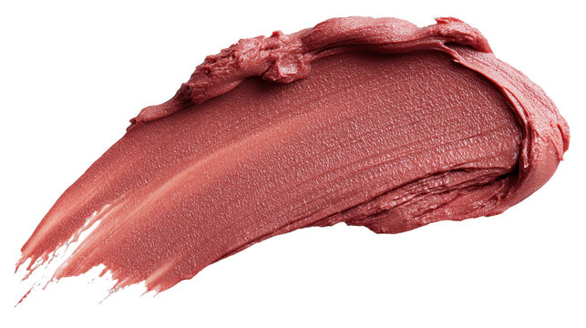 Deep plum cream blush swatch, rich and creamy with soft sheen, isolated on white background. Transparent background