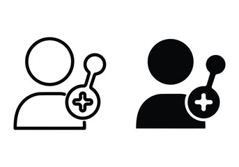 Add user icon in outline and solid fill style