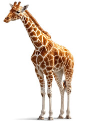 Naklejka premium African giraffe on white background