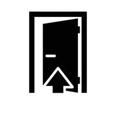 Enter icon with open door and arrow. Login sign vector.