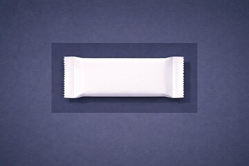 Minimalistic Snack Bar Wrapper Mockup on Textured Background for Packaging Design