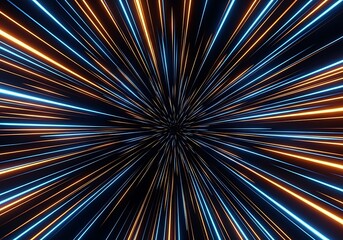 Vibrant abstract light streaks in motion blur