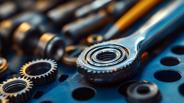 Shiny Wrench  Metal Components.