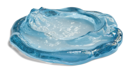blue gel moisturizer smear on white background. Transparent background