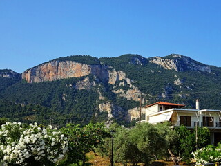 Greece - view of the mountains near town of Kamena  Vourla