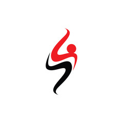 Human character logo sign