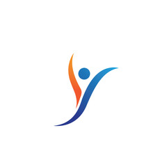 Human character logo sign