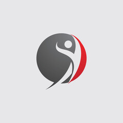 Human character logo sign