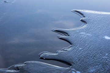 Blue ice texture, frozen water